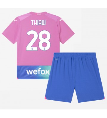 AC Milan Malick Thiaw #28 Tredje trøje Børn 2023-24 Kort ærmer (+ korte bukser)